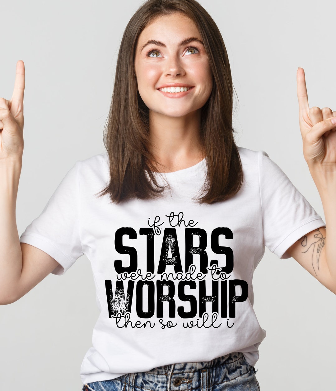 If the Stars Were Made to Worship PNG Digital Download Christian Quote