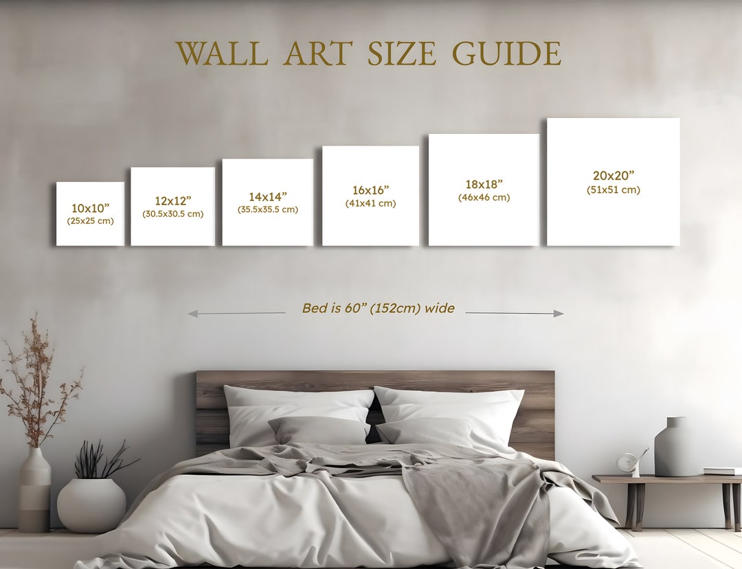 Square Frame Size Guide Wall Art Size Guide Comparison Etsy