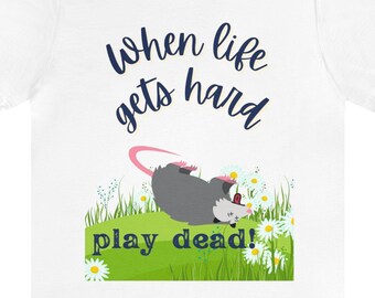 Camiseta divertida de zarigüeya haciéndose la muerta, regalo sarcástico de zarigüeya