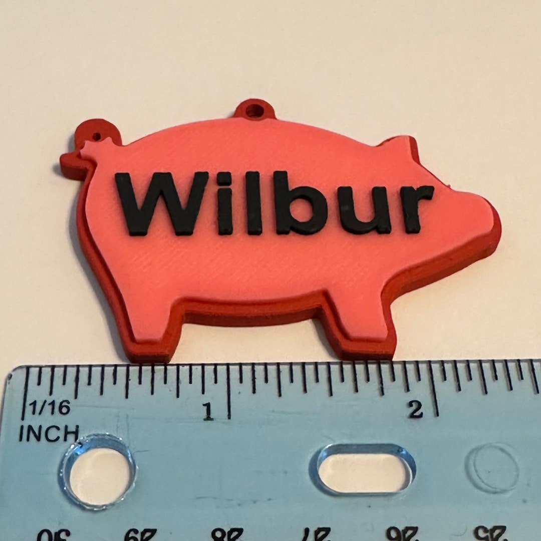 3D Printed Custom Pig Tag - Etsy
