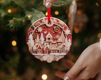 Ornamenti natalizi scandinavi, ornamento in miniatura di arte popolare nordica, arredamento stagionale per famiglie numerose, arte norvegese
