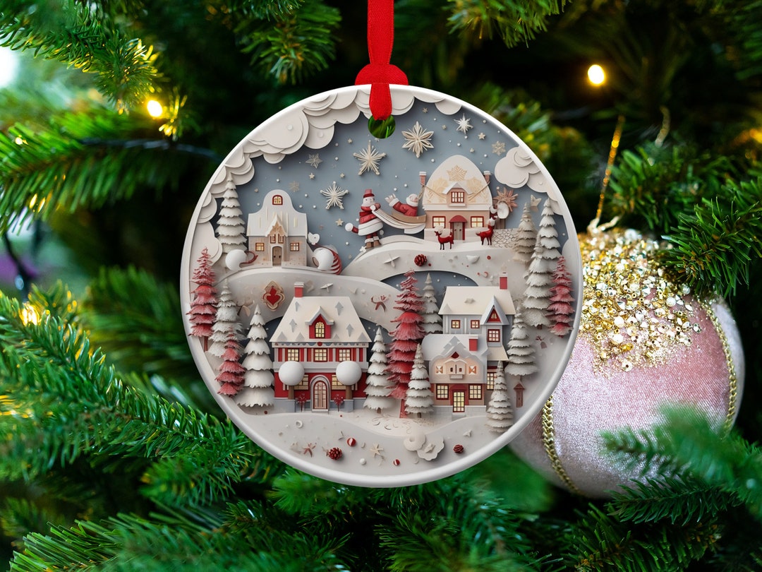 Scandinavian Christmas Ornaments, Nordic Folk Art Miniature Ornament