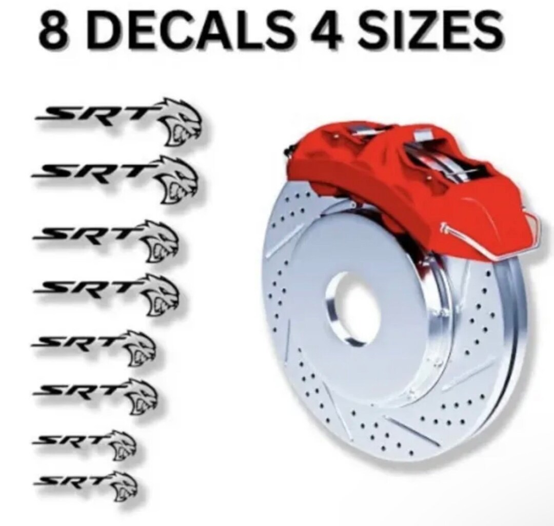 SRT Hellcat Brake Caliper Decal Set Etsy