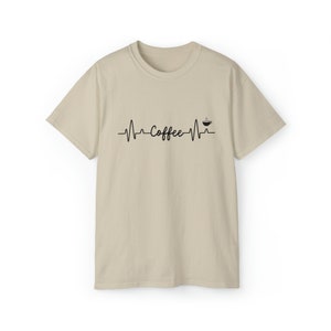 Black Coffee Heartbeat T-Shirt - Unisex Ultra Cotton