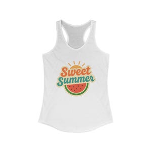 Sweet Summer Racerback Tank Top: Women&#39;s Beach Vacation Outfit