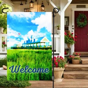 Charleston Waterfront Park Pavilion Garden Flag 12 x 18 Charleston SC Charleston Art Charleston SC Gifts