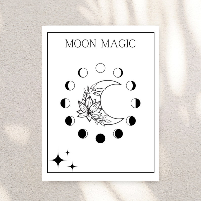 Moon Magic Coloring Book Guide Etsy