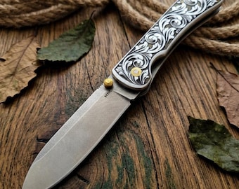 Op maat gegraveerd M390 premium EDC-mes, gepersonaliseerd zakmes, voorstel cadeau bruidsjonker