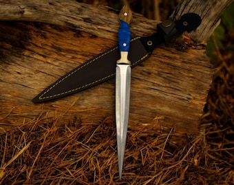 Handmade Art Knife: Resin Handle Display Blade, Gift for Collectors