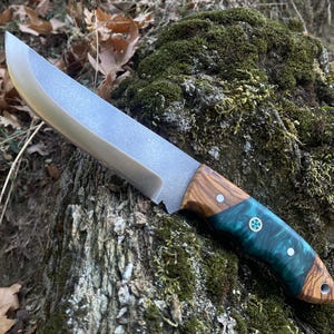 Full Tang Bushcraft Knife: Hybrid Resin Walnut Handle, High Carbon Steel