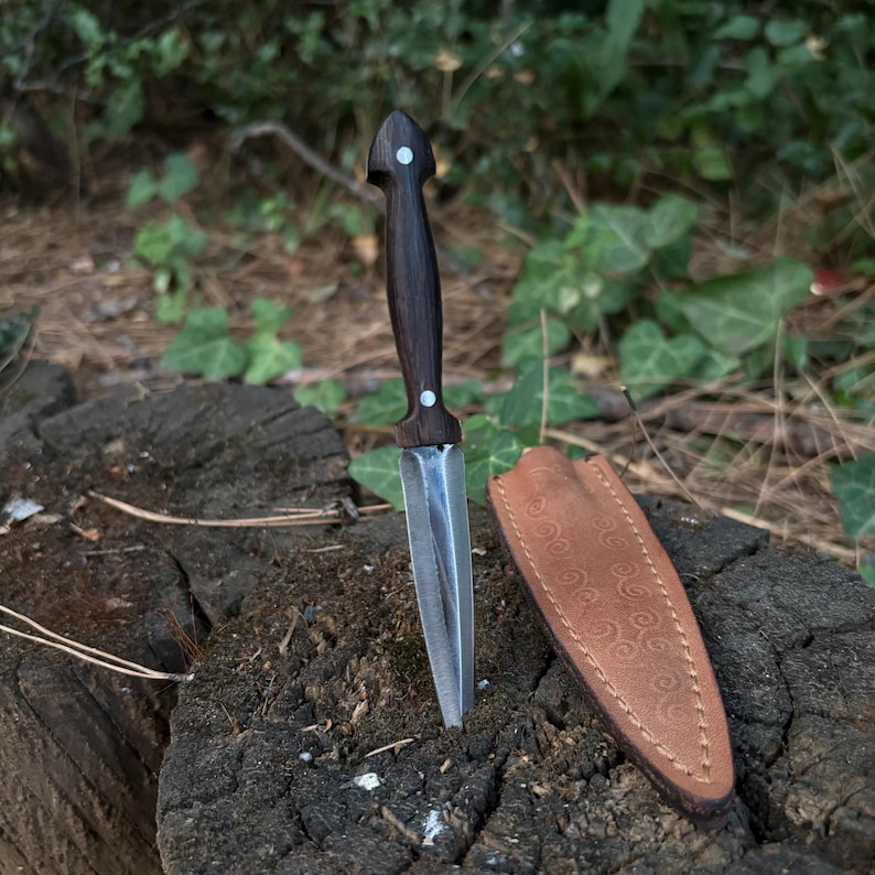 Small Dagger Image Custom Made Mini Dagger With Leather Sheath, Mini Pocket Purse Belt ...
