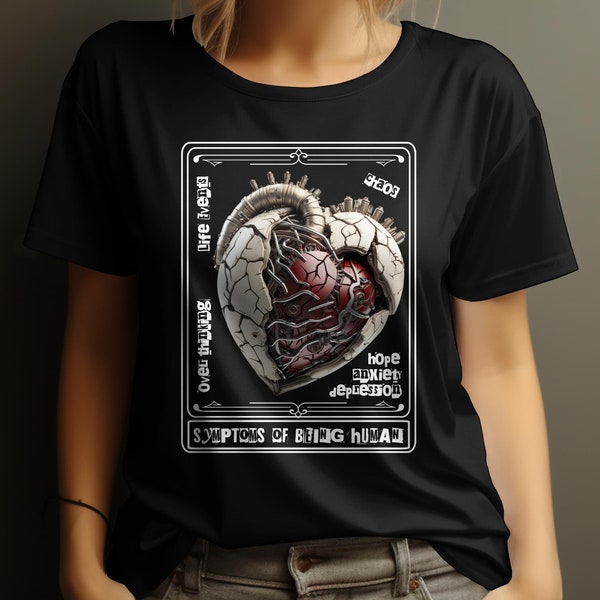 Symptoms of Being Human Tarot CardElevated Styles with Unique Unisex Shirt, Funny Tarot Card T-Shirt, Tarot Reading Gift, Gifts for Her