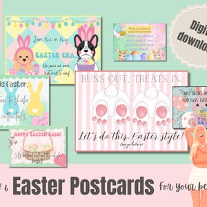 Cartes postales de Pâques pour les meilleurs amis imprimables/carte de Pâques Bestie numérique/Vœux de Pâques impertinents/Cadeau drôle/ami amusant à télécharger