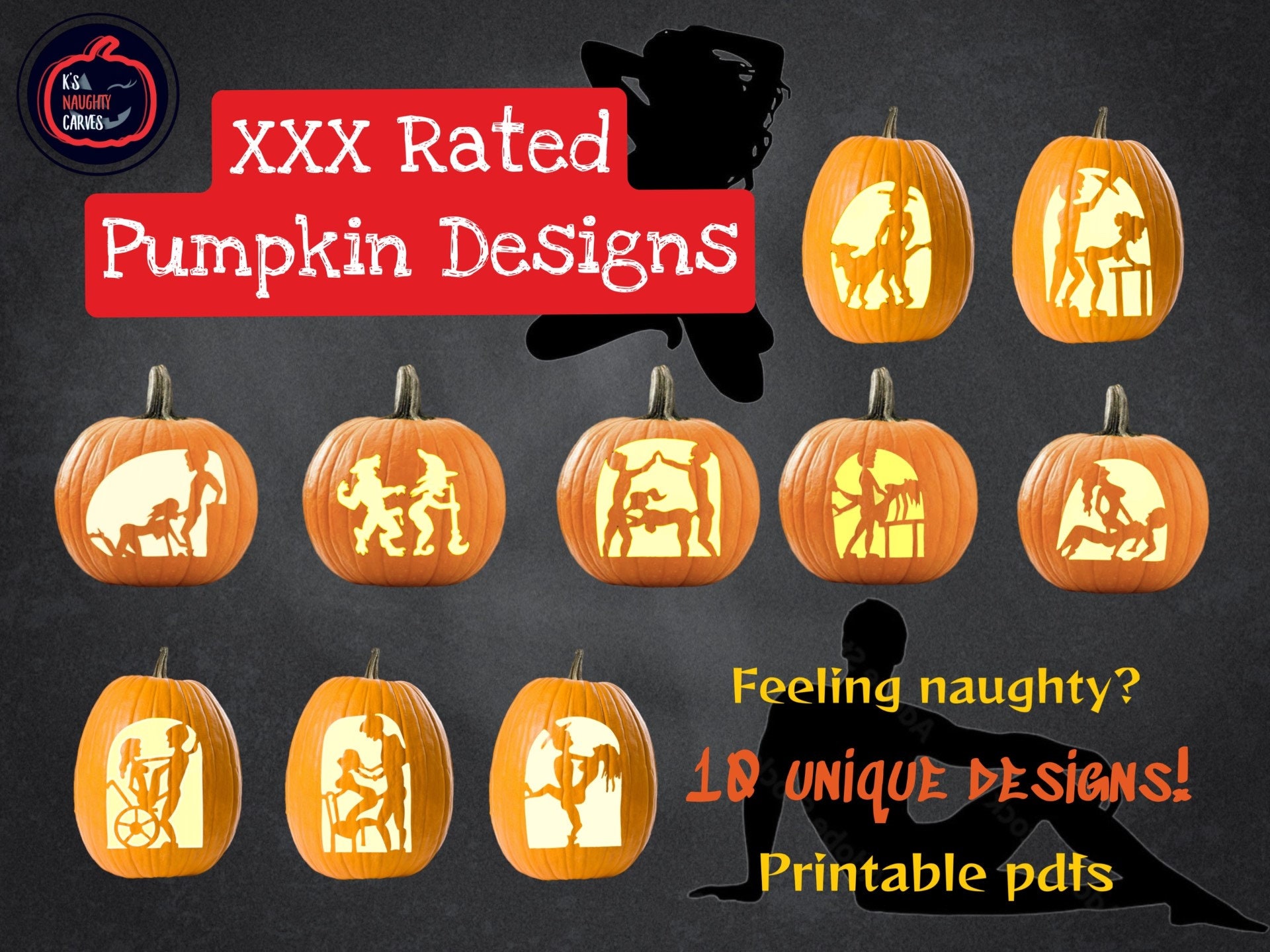 X Rated, Sexy, Adult Pumpkin Carving Kit - Etsy