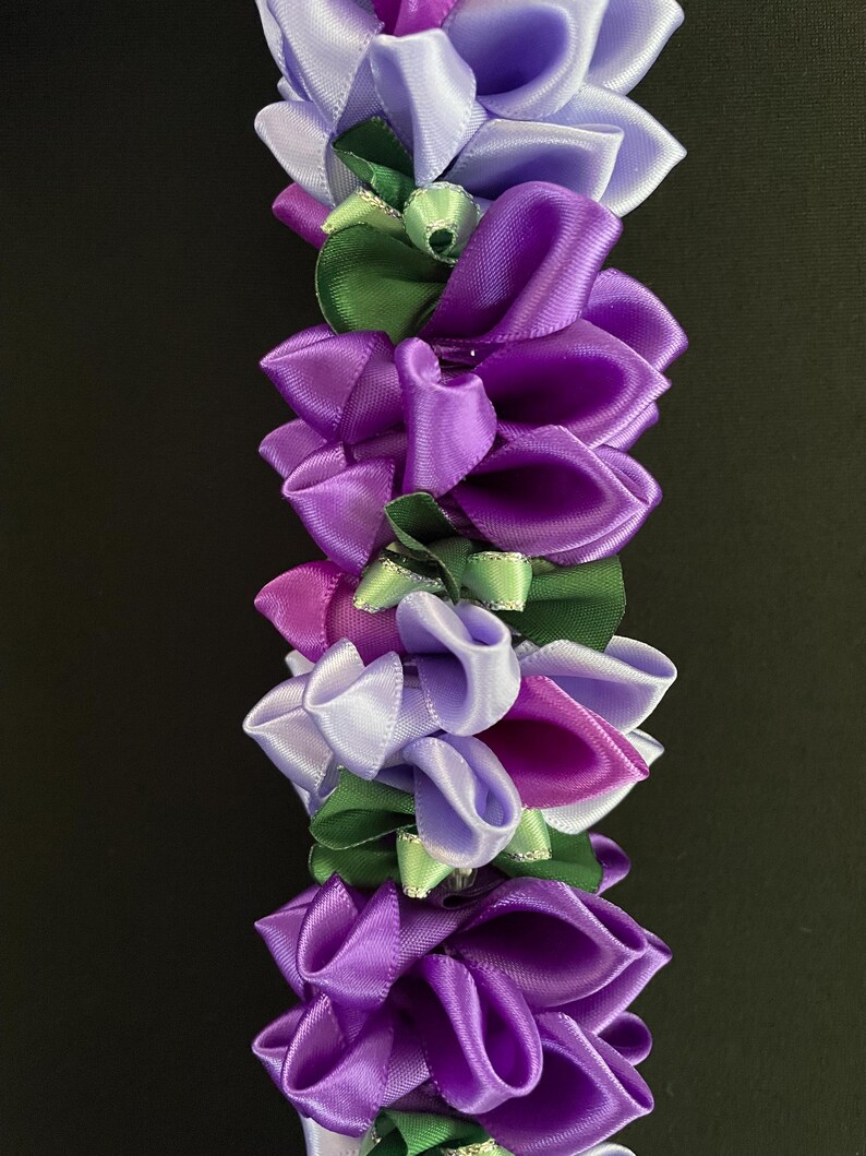 Perfectly Purple Ribbon Lei - Etsy