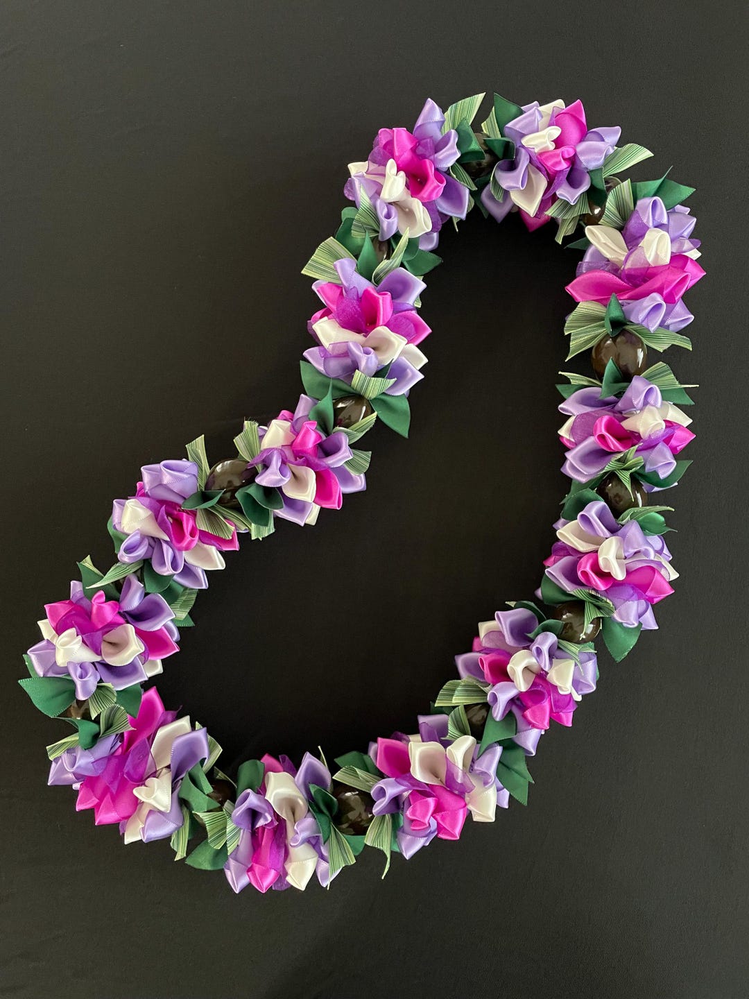 Shades of Purple Ribbon Lei - Etsy