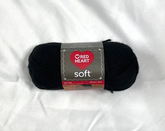 Red Heart Soft Yarn Black