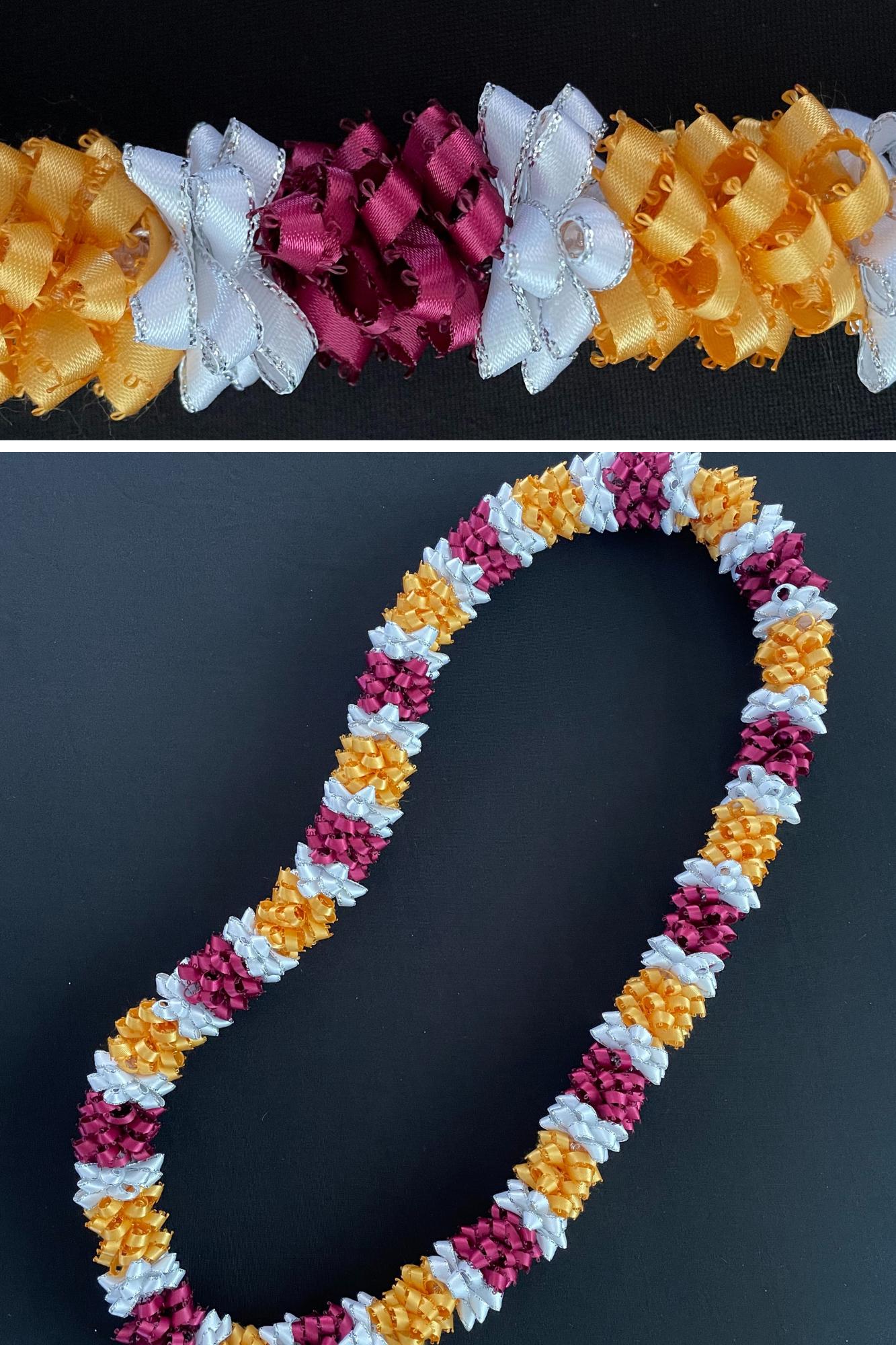 Pinaka Ribbon Pikake Ribbon Lei - Etsy