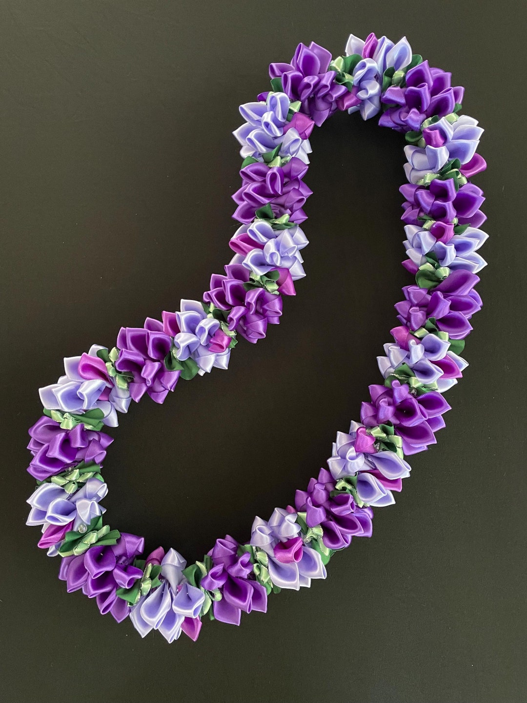 Perfectly Purple Ribbon Lei - Etsy