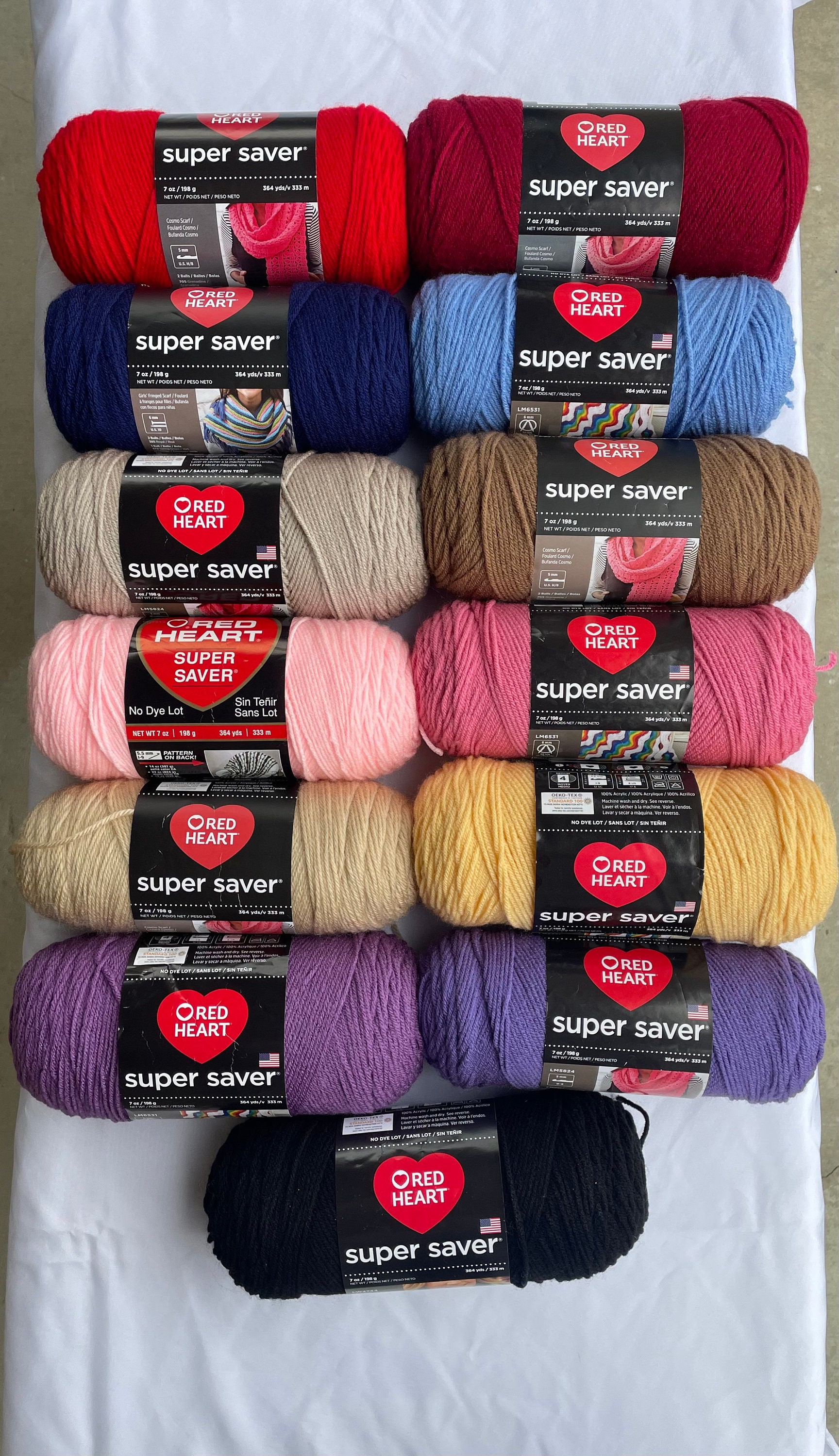 Final Days of Made in USA Red Heart Super Saver Ombre Yarn, 10oz 482 Yds,  Versatile, Stunning Colors, Acrylic Worsted 4 Fast & Low Ship 