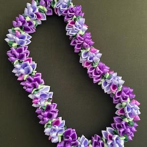 Perfectly Purple Ribbon Lei