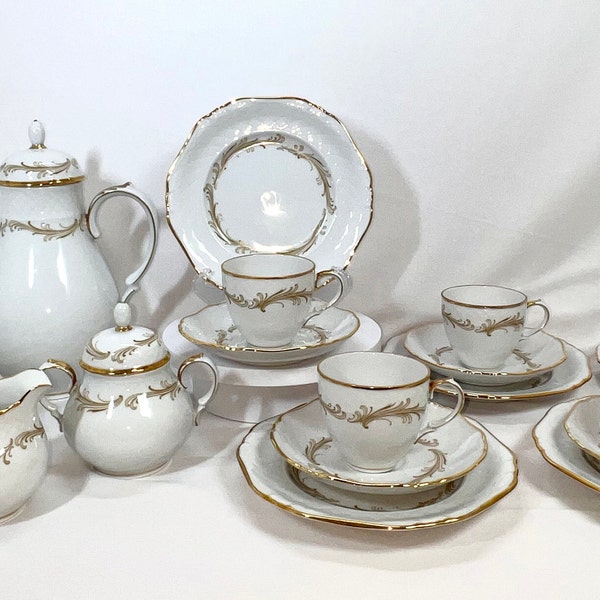 Complete 23-piece Royal Princess Fine China Tea Set No.190.336 Bavaria Germany