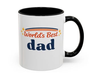 World’s Best Dad Mug | Retro 70s Dad Coffee Mug | Vintage Father’s Day Gift | New Dad Gift | First Father’s Day Mug | Best Dad Ever Mug