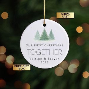 Couples Christmas Ornament, Personalized Our First Christmas Together Bauble, Our First Christmas Together Ornament, couples first christmas