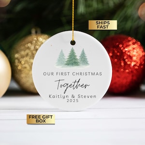 Couples Christmas Ornament, Personalized Our First Christmas Together Bauble, Our First Christmas Together Ornament, couples first christmas