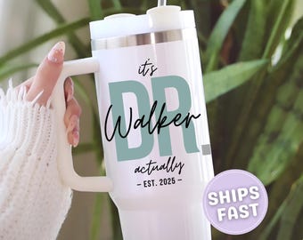 PhD Graduation Tumbler 40oz with Handle, Personalized Doctoral Degree Gift, Custom PhD Grad Cup, New Doctor Gift, Graduation Present