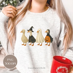 Halloween Goose PNG, Boo Goose, Pumpkin Goose PNG, Spooky Goose, Spooky Goosey Png, Just a Horror Goose, Goose in Halloween Costumes Clipart