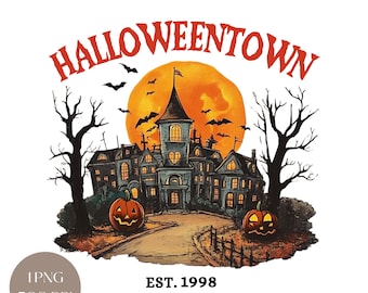 Halloweentown Est 1998 PNG: Retro Halloween University (Digital Download)