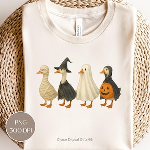 Halloween Goose PNG, Boo Goose, Pumpkin Goose PNG, Spooky Goose, Spooky Goosey Png, Just a Horror Goose, Goose in Halloween Costumes Clipart