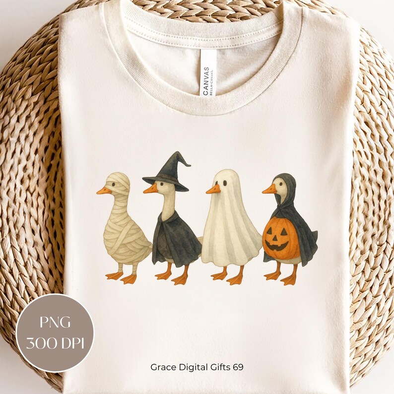 Halloween Goose PNG, Boo Goose, Pumpkin Goose PNG, Spooky Goose, Spooky Goosey Png, Just a Horror Goose, Goose in Halloween Costumes Clipart