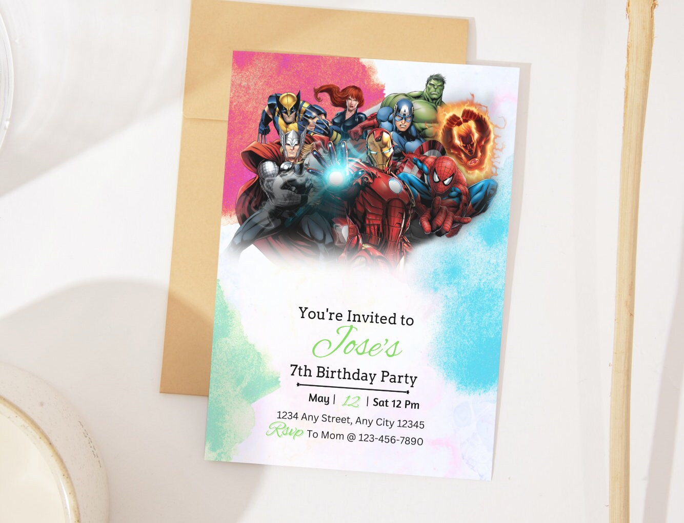 Avengers Birthday Invitation Avengers Invite Printable Avengers Invite ...