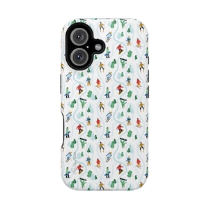 Down Hill Ski Magnetic iPhone Case, Winter Sports Phone Case, Skiing iPhone Case, Durable Magnetic Case, Snowboard Phone Case