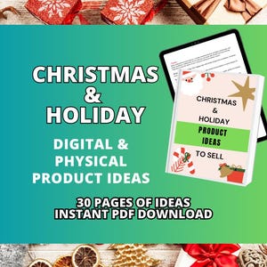 Plus de 30 pages d'idées de produits numériques et physiques pour Noël et les fêtes à vendre au format PDF Téléchargement instantané Vendeurs en ligne Etsy Business Ideas Entrepreneur
