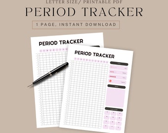 Period Tracker, Printable Ovulation Tracker, Journal, Cycle Length, Fertility Planner, PCOS Tracker