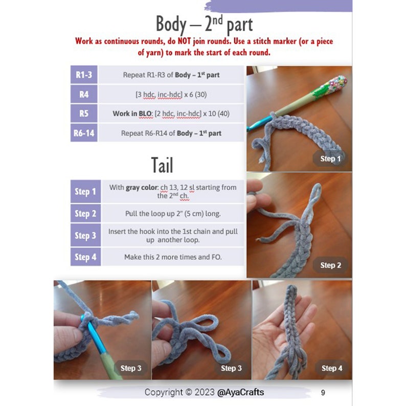 Amigurumi Elephant Crochet Pattern PDF, No Sew Velvet Plush Toy - Etsy