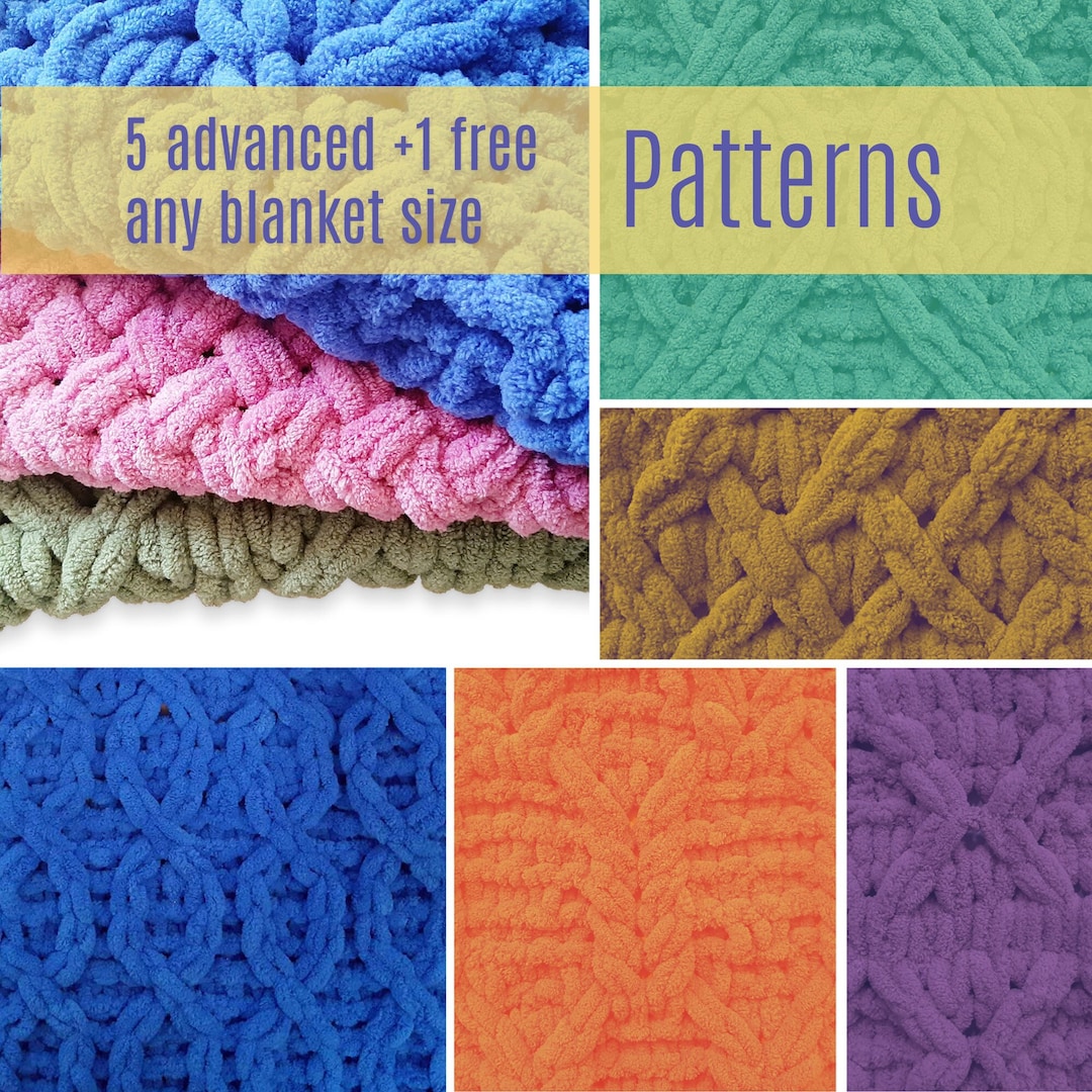 Loop Yarn Blanket Patterns 5 Advanced 1 Free Etsy