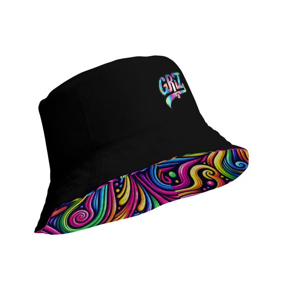 Griz - Colorful Reversible Bucket Hat - Etsy display picture 2