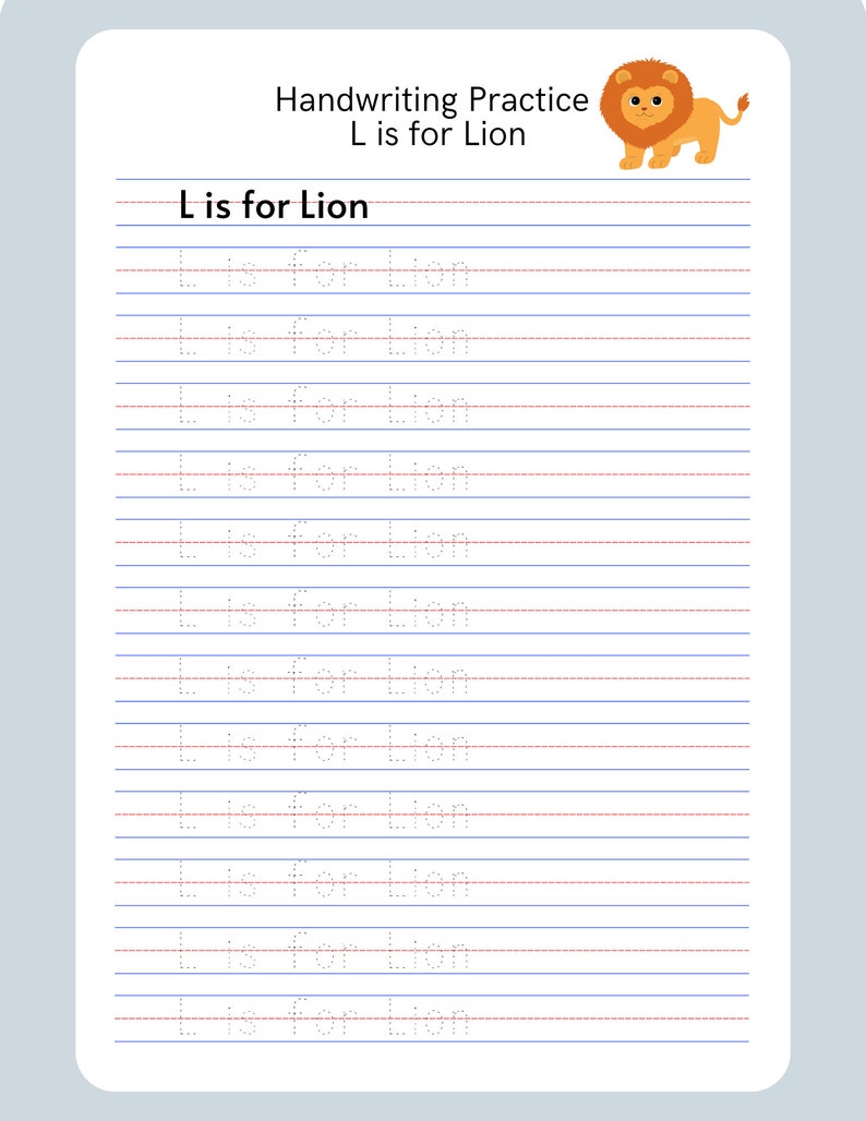 Kids activity printables handwriting practice alphabet and sounds