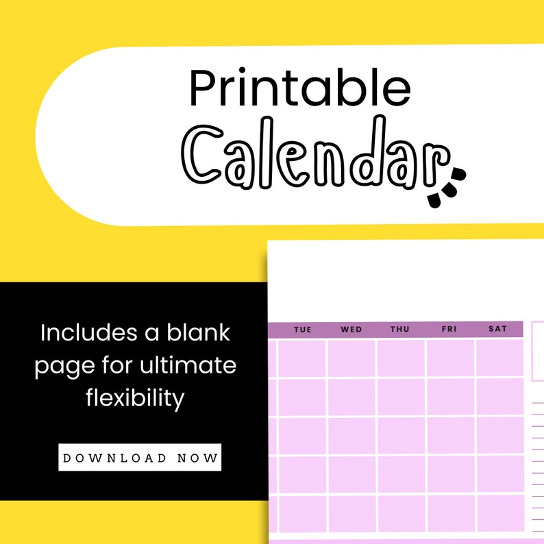 Purple Perpetual Calendar Printable - Il 794xN.5305002117 P57g 