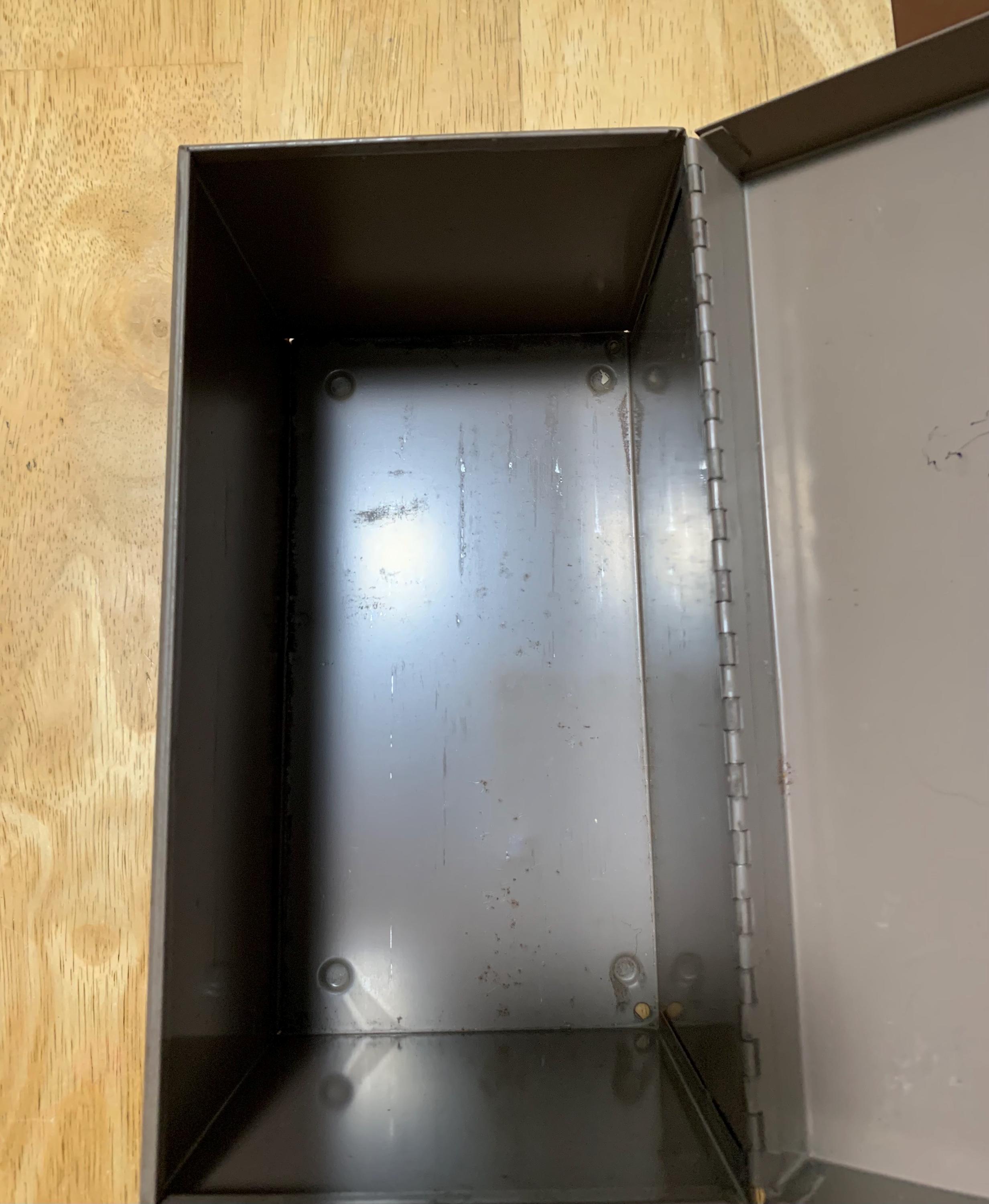 Vintage Metal Card File Box - Etsy