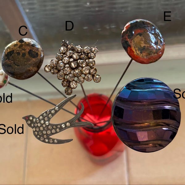 Antique Hat Pins from Britain