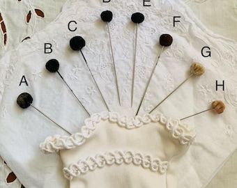 Vintage Velvet Hat Pins from the 1940’s