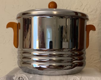 Chrome & Bakelite MCM Ice Bucket