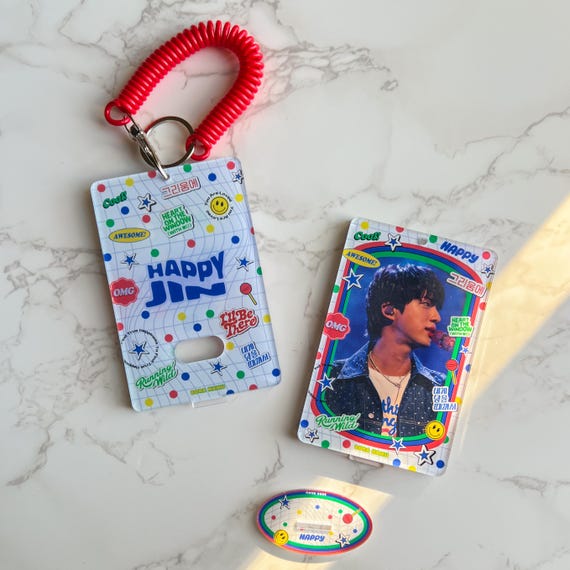 Jin HAPPY Photocard Holder - Etsy