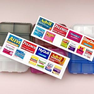 Customized Pocket Pharmacy Labels (No Box), Personalized Pill Box Labels Custom Travel Pill Box Medicine Peel and Stick Labels
