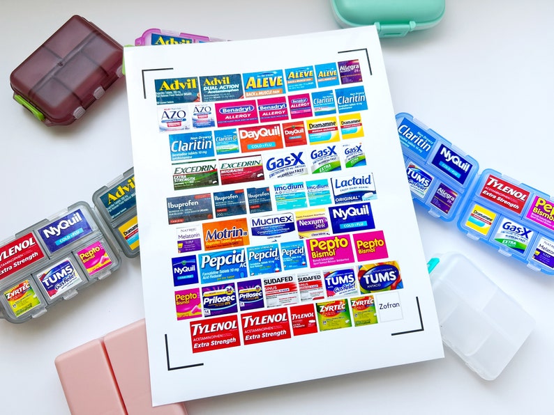 Pocket Pharmacy Labels Medication Labels Peel and Stick Common Drugs